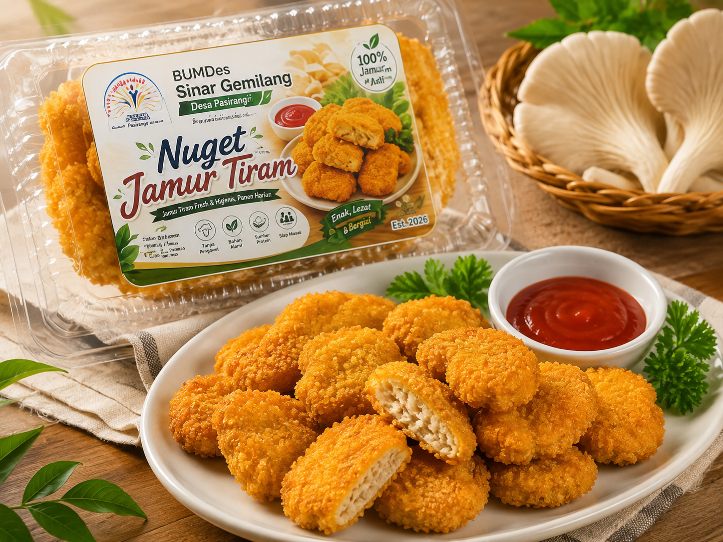 Nugget Jamur Tiram BUMDes Sinar Gemilang